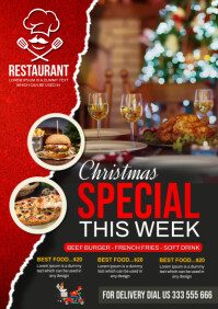 Christmas dinner A5 template