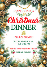 Christmas Dinner A2 template