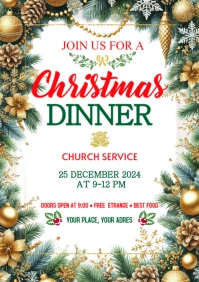 Christmas Dinner A2 template