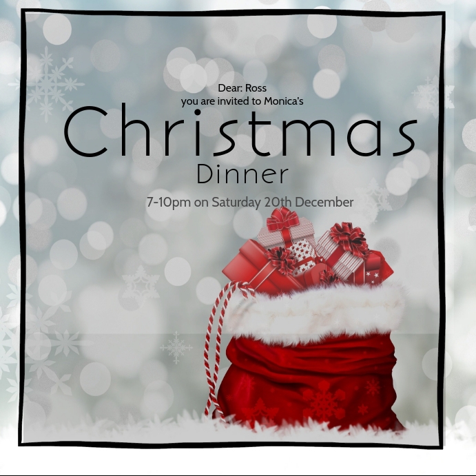 Christmas Dinner Template | PosterMyWall