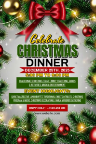 Christmas Dinner Affiche template