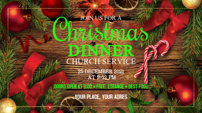 Christmas Dinner Template | PosterMyWall
