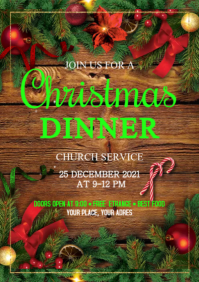 Christmas Dinner A2 template