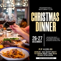 christmas dinner Instagram Post template
