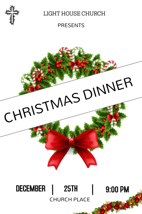 Christmas Dinner Template PosterMyWall