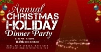 Christmas Dinner Event ads Capa para evento do Facebook template