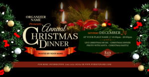 Christmas Dinner Facebook Shared Image template