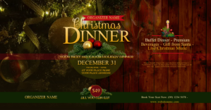 Christmas Dinner Facebook Shared Image template