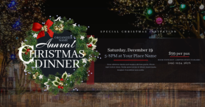 Christmas Dinner Facebook Shared Image template