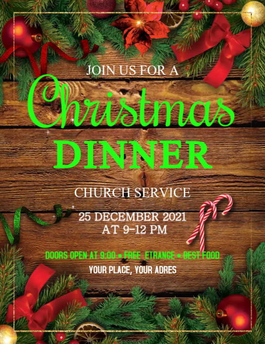 Christmas Dinner Flyer Template PosterMyWall christmas-dinner-flyer-template-postermywall