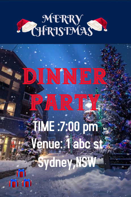 Copy Of Christmas Dinner Flyer Postermywall