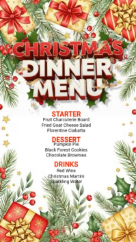 Christmas Dinner Menu Instagram Reel template