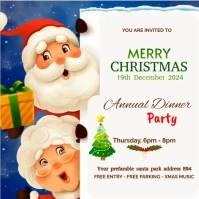 Christmas Dinner party Instagram Post template