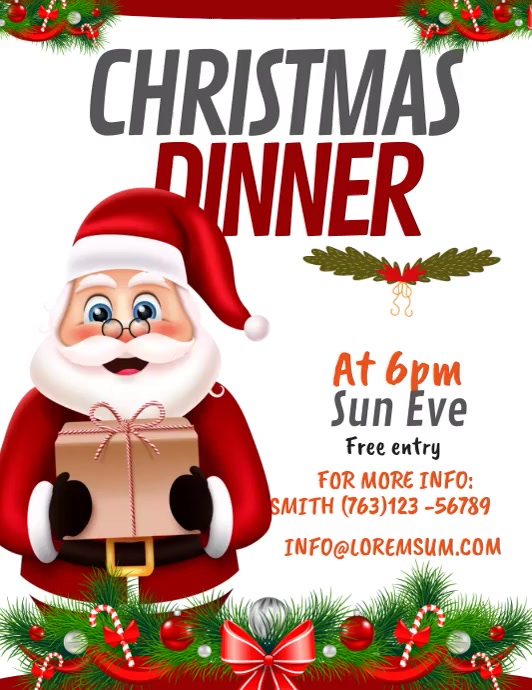 Christmas Eve Dinner Clip Art