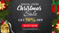 Christmas discount 50% off Blog Header template