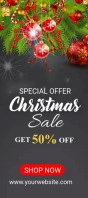 Christmas discount 50% off Rack Card template