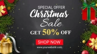 Christmas discount 50% off Twitter post template