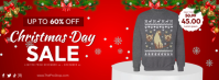 Christmas Discount Sale Banner รูปปกบน Facebook template