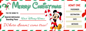 Blanc Christmas Boarding Pass Facebook-coverfoto Template