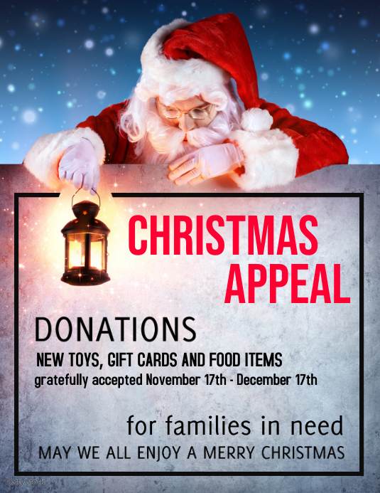 Christmas donations ใบปลิว (US Letter) template