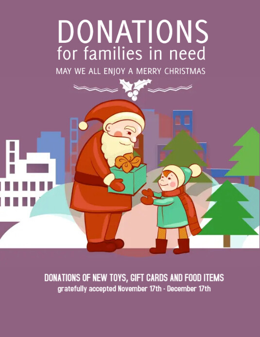 Christmas toy drive donations Pamflet (Letter AS) template