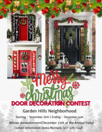 880 Door Decoration Contest Customizable Design Templates