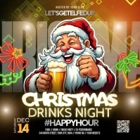Christmas Drinks Night Instagram Post template