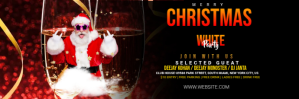 Black Christmas Party Invitation E-mail-overskrift Template