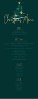 Christmas emerald tree Menu card Half Page Letter template