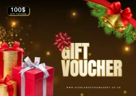 CHRISTMAS END YEAR GIFT VOUCHER TEMPLATE A6
