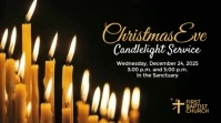 Christmas Eve Candlelight Service Template Digitalt display (16:9)