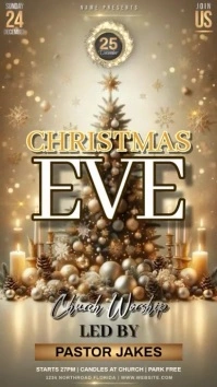 CHRISTMAS EVE CAROL SERVICE เรื่องราวบน Instagram template