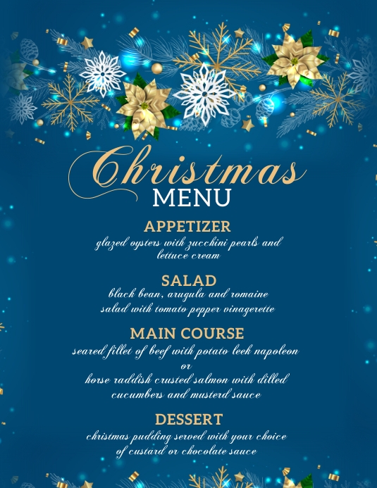 Christmas Eve Dinner Menu FLYER TEMPLATE PosterMyWall christmas-eve-dinner-menu-flyer-template-postermywall