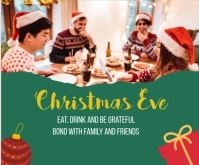 Christmas Eve flyer template Mittelgroßes Rechteck