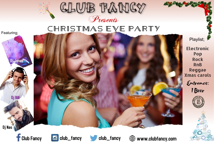 Christmas Eve Party Vorlage Postermywall