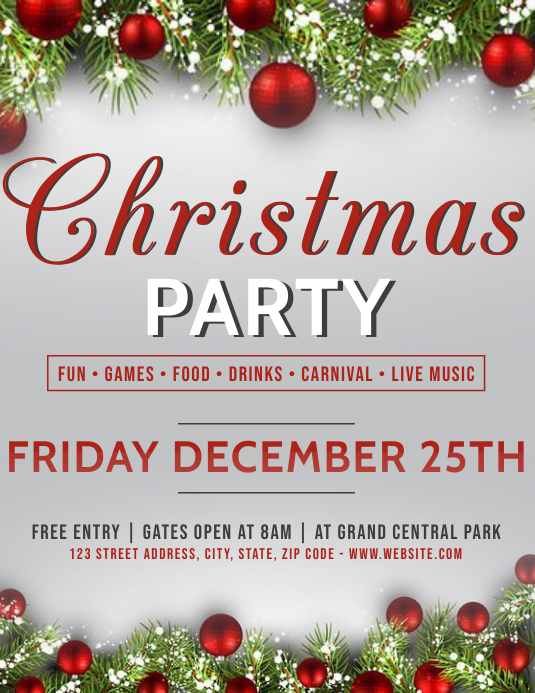 Modello Volantino Festa Della Vigilia Di Natale Postermywall