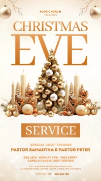 christmas eve service Instagram Story template