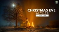 christmas eve service Ecrã digital (16:9) template