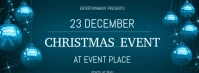 Christmas Event Concert Facebook Cover Template blue