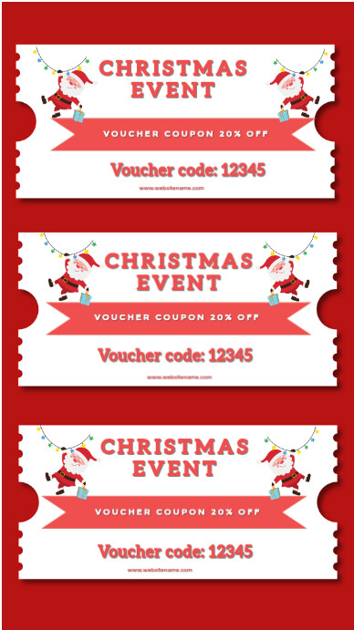Event Coupon. Example Copy of Christmas Event Coupon Voucher | PosterMyWall