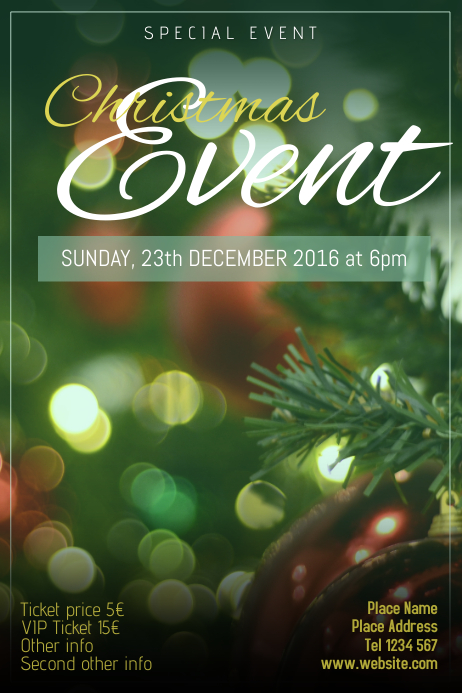 christmas event festival concert poster template christmas concert poster template