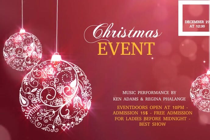 Christmas event flyer template (1) Этикетка