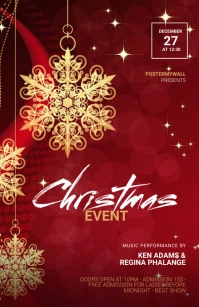 Christmas event flyer template Tabloid