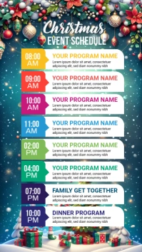 Christmas Event Schedule Ad Template Estado de WhatsApp