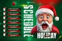 Christmas Event Schedule Poster template