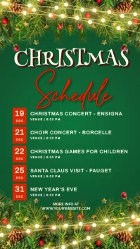 christmas event schedule Instagram Story template