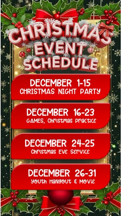 Christmas Guide Event Christmas Event Schedule Template | PosterMyWall
