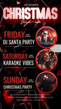 Christmas event schedule template Instagram na Kuwento