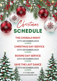 Christmas Event Schedule Template A4
