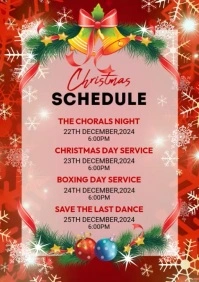 Christmas Event Schedule Video Template A4